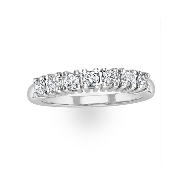 Chloe 18K White Gold 7 Stone Diamond Eternity Ring 0.30CT H/SI - Image 2