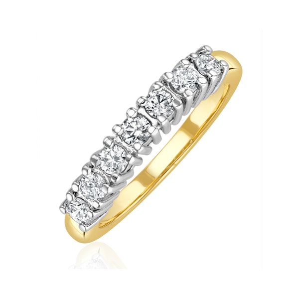 Chloe 18K Gold 7 Stone Diamond Eternity Ring 0.30CT H/SI - Image 1