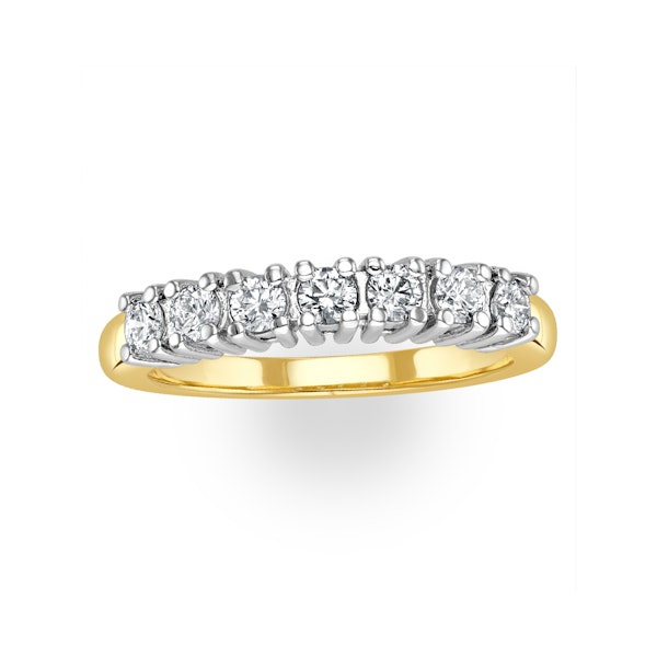 Chloe 18K Gold 7 Stone Diamond Eternity Ring 0.30CT PK - Image 2