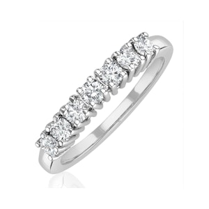 Chloe 18K White Gold 7 Stone Diamond Eternity Ring 0.50CT G/VS