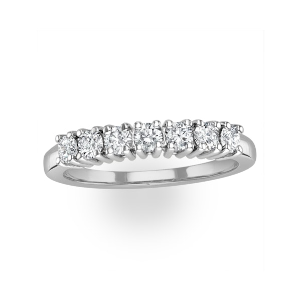 Chloe 18K White Gold 7 Stone Diamond Eternity Ring 0.50CT H/SI - Image 2