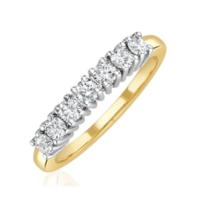 Chloe 18K Gold 7 Stone Diamond Eternity Ring 0.50CT G/VS