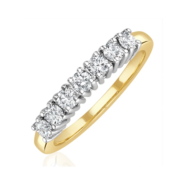Chloe 18K Gold 7 Stone Diamond Eternity Ring 0.50CT PK - Image 1