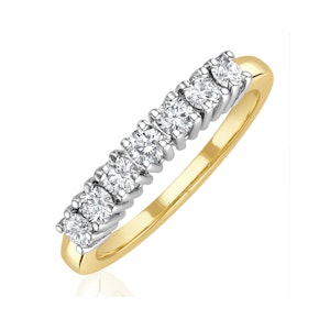 Chloe 7 Stone Lab Diamond Eternity Ring 0.50CT G/VS in 9K Gold