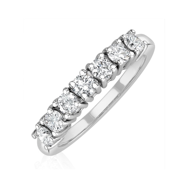 Chloe 18K White Gold 7 Stone Diamond Eternity Ring 0.75CT G/VS - Image 1