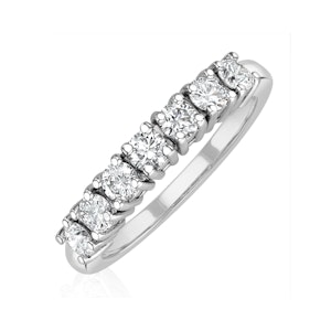 Chloe 18K White Gold 7 Stone Diamond Eternity Ring 0.75CT G/VS