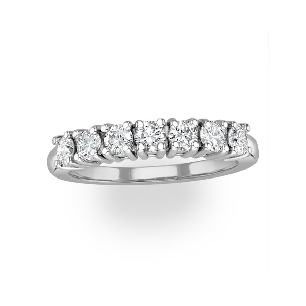 Chloe 18K White Gold 7 Stone Diamond Eternity Ring 0.75CT G/VS - Image 2