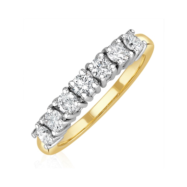 Chloe 18K Gold 7 Stone Diamond Eternity Ring 0.75CT G/VS - Image 1