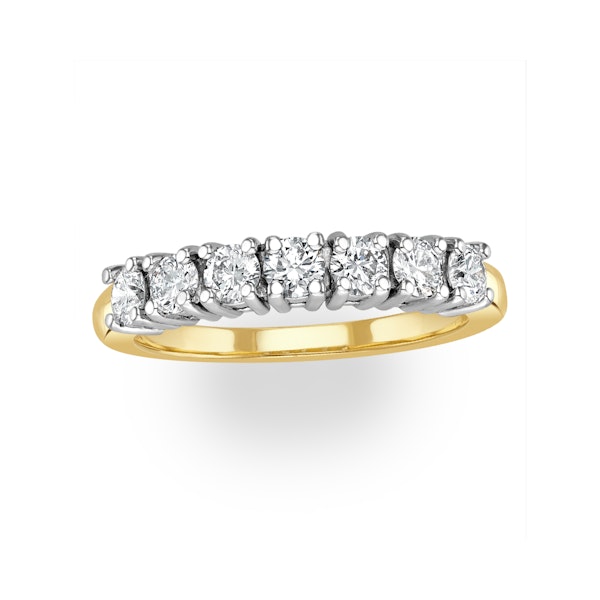 Chloe 18K Gold 7 Stone Diamond Eternity Ring 0.75CT H/SI - Image 2