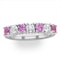 Pink Sapphire 1.15ct and Diamond Ring 0.50ct 18K White Gold Ft32 - image 2