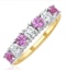 Pink Sapphire 1.15ct and Diamond Ring 0.50ct 18K Gold Ft32 - image 1