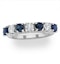 Sapphire 1CT and Diamond Ring 0.50CT 18K White Gold FT32 - image 2