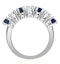 Sapphire 1CT and Diamond Ring 0.50CT 18K White Gold FT32 - image 3