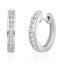 Diamond Hoop Earrings 0.20ct 9K White Gold - image 2