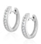 Diamond Hoop Earrings 0.20ct 9K White Gold - image 1