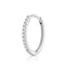 SINGLE Stellato Diamond Hoop Earring 0.09ct in 9K White Gold - image 1
