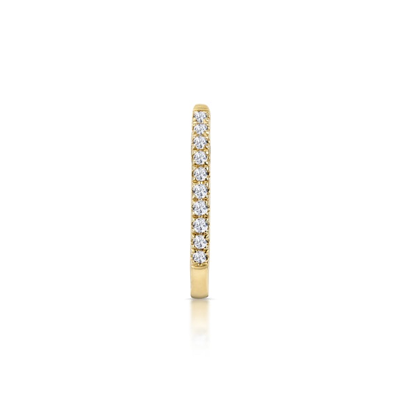 SINGLE Stellato Diamond Encrusted Huggie Earring 0.09ct in 9K Gold - Image 2