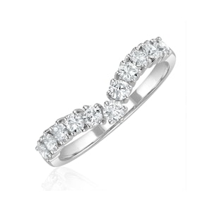 Diamond Wishbone Ring 0.70ct in 18K White Gold