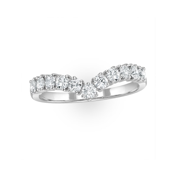 Diamond Wishbone Ring 0.70ct in 18K White Gold - Image 2