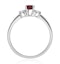 Ruby 6 x 4mm And Diamond 18K White Gold Ring  N4313Y - image 3