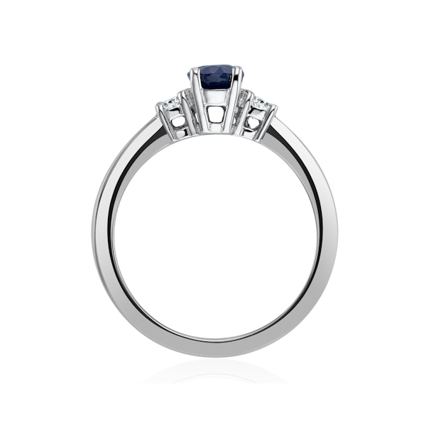 Sapphire Ring 1.00ct and Diamond 18K White Gold Ring - Image 3