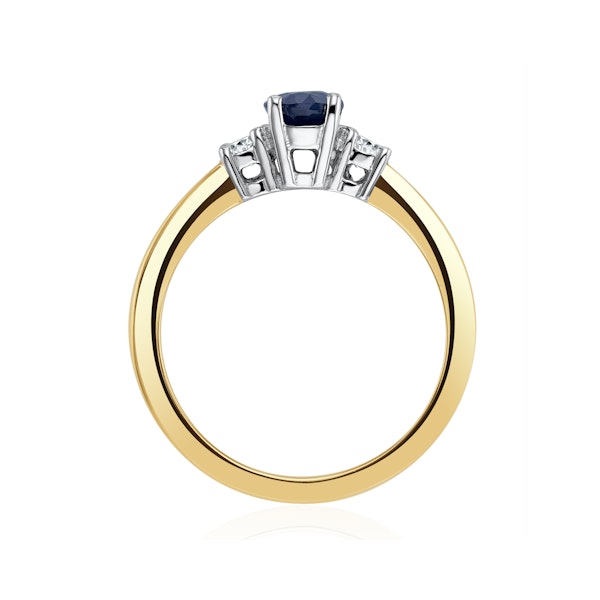 Sapphire 1.00ct And Diamond 18K Gold Ring - Image 3