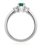 Emerald 0.75ct And Diamond 18K White Gold Ring  N4316Y - image 3