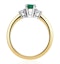 Emerald 0.75ct And Diamond 18K Gold Ring - image 3