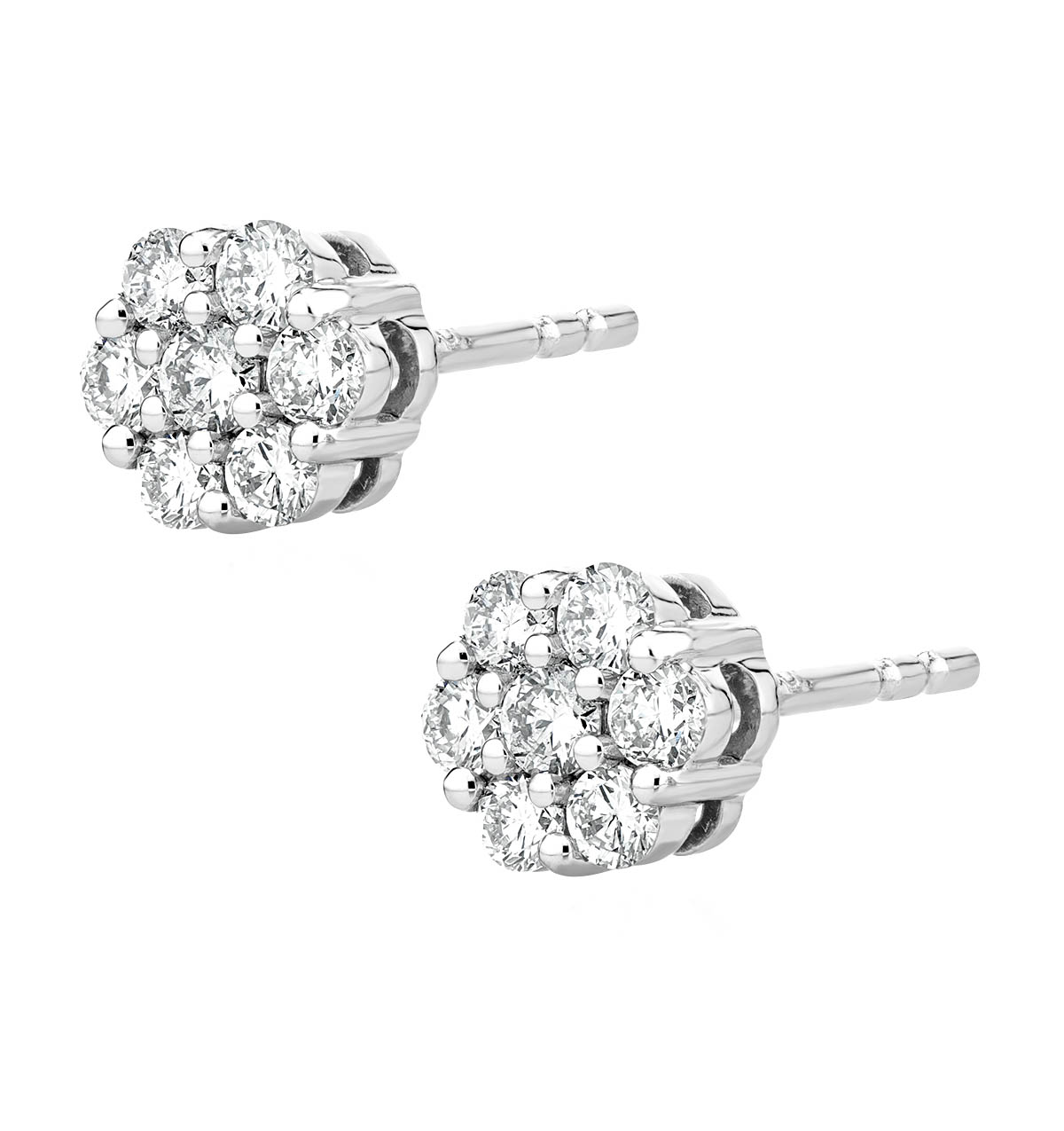 Diamond Cluster Earrings | The Diamond Store