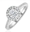 Ella Halo Diamond Engagement Ring 0.86ct H/SI2 Quality 18K White Gold - image 1