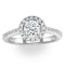 Ella Halo Diamond Engagement Ring 0.86ct H/SI2 Quality 18K White Gold - image 2