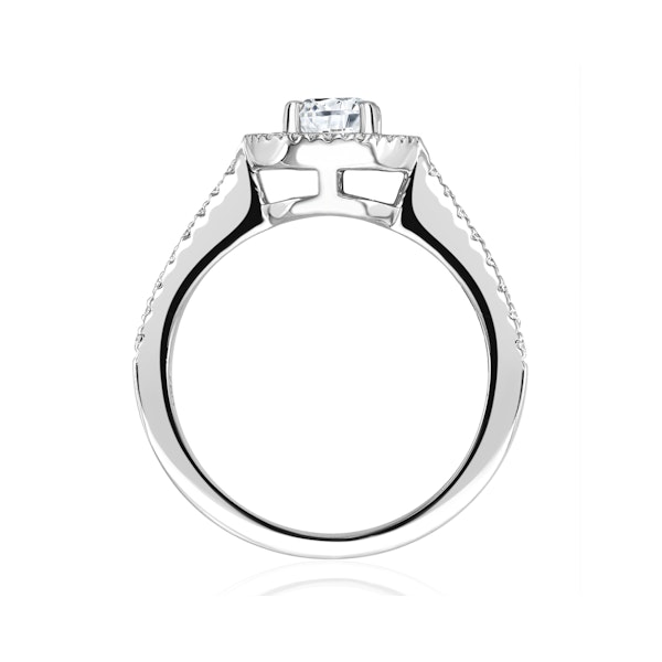Ella Halo Lab Diamond Engagement Ring 0.86ct F/VS1 18K White Gold - Image 3