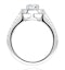 Ella Halo Diamond Engagement Ring 0.86ct H/SI2 Quality 18K White Gold - image 3