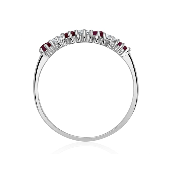 Ruby 0.30ct And Diamond 9K White Gold Ring - Image 3