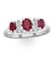 Ruby 0.85ct And Diamond 9K White Gold Ring - image 2