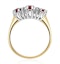Ruby 0.85ct And Diamond 9K Gold Ring - image 3