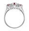 Ruby 0.85ct And Diamond 9K White Gold Ring - image 3