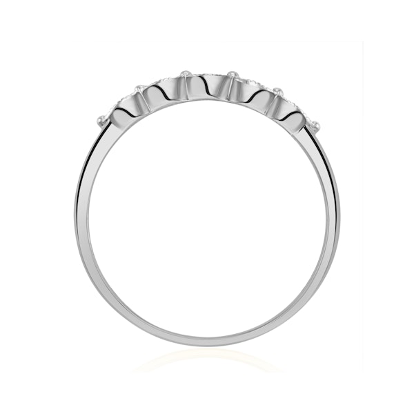 Half Eternity Ring 0.02CT Diamond 9K White Gold - Image 3