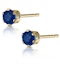 Sapphire 3mm 9K Yellow Gold Stud Earrings - image 2