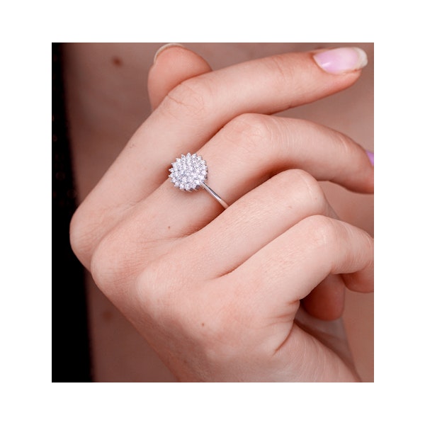 Diamond Cluster Ring 0.50ct Set In 9K White Gold - Image 2