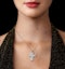 Cross Necklace 2ct Pave Set Triple Row Lab Diamond in 9K White Gold - image 2