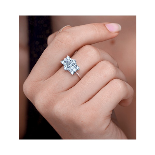1 Carat Lab Diamond Boat Ring Set in 9K White Gold - Image 2