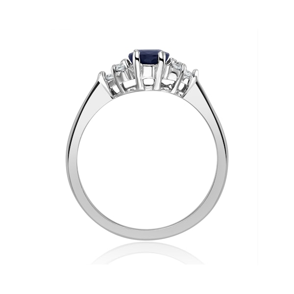 Sapphire 1.00ct And Diamond 18K White Gold Ring - Image 3