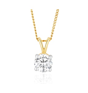 Chloe 0.50ct Lab Diamond Solitaire Necklace Pendant in 9K Yellow Gold H/Si