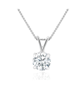 Chloe 0.50ct Lab Diamond Solitaire Necklace Pendant in 9K White Gold H/Si