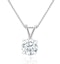 Lab Diamond Solitaire Pendant Necklace 0.50ct H/Si in 9K White Gold - image 1