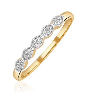Diamond Wedding Ring 0.02CT Diamond 9K Yellow Gold