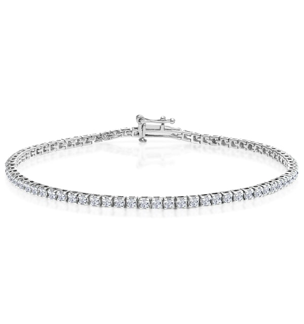 1.5ct Lab Diamond Tennis Bracelet Claw Set in 925 Silver - image 1