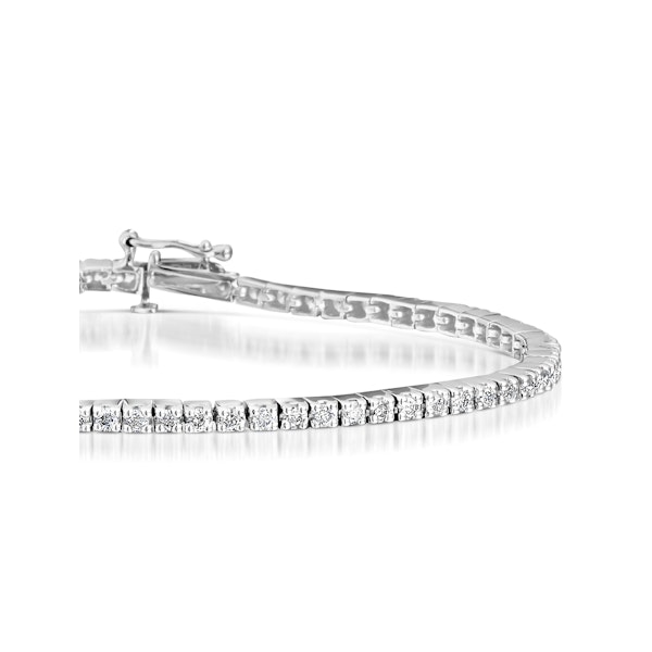2ct Diamond Tennis Bracelet Claw Set in 9K White Gold - Image 3