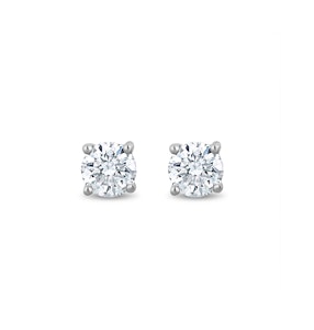 Lab Diamond Stud Earrings 0.10ct H/Si Quality in 9K White Gold - 2.4mm